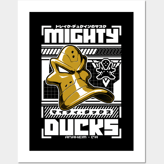 Ducks Hockey - Cool Cyber Mask Wall Art by Studio Mootant